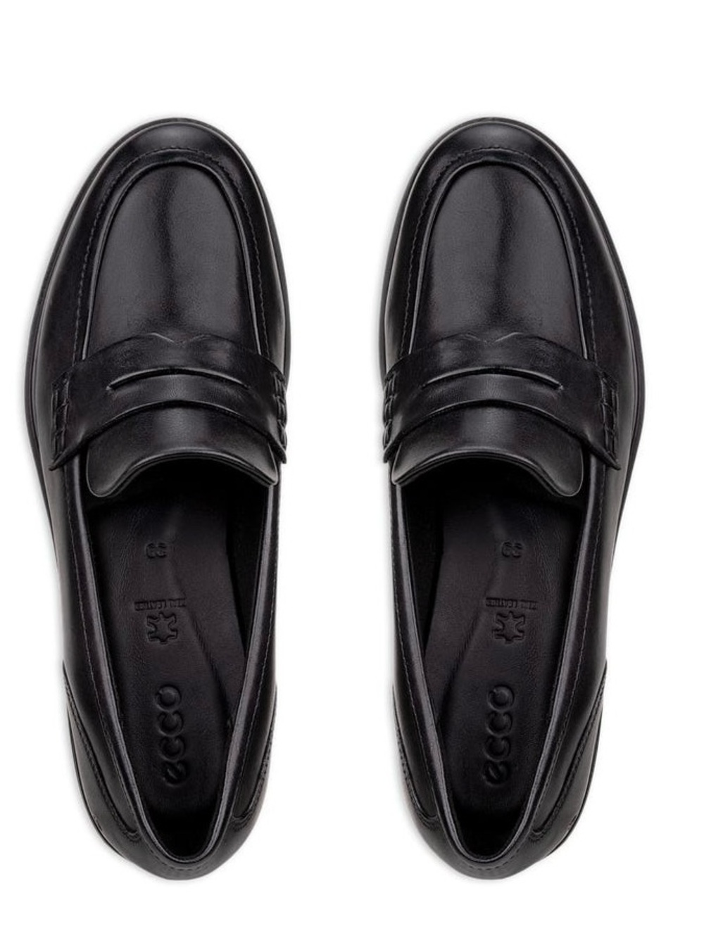 ecco Black Classic Leather Loafers - 36 / 5-5½